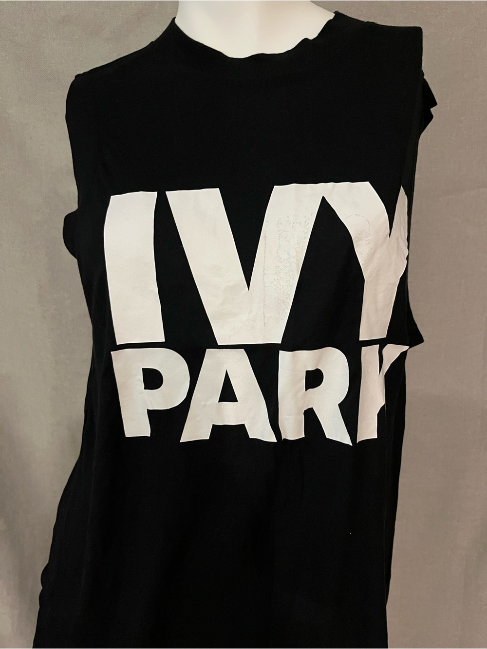 IVY PARK Black Sleeveless Logo Tank